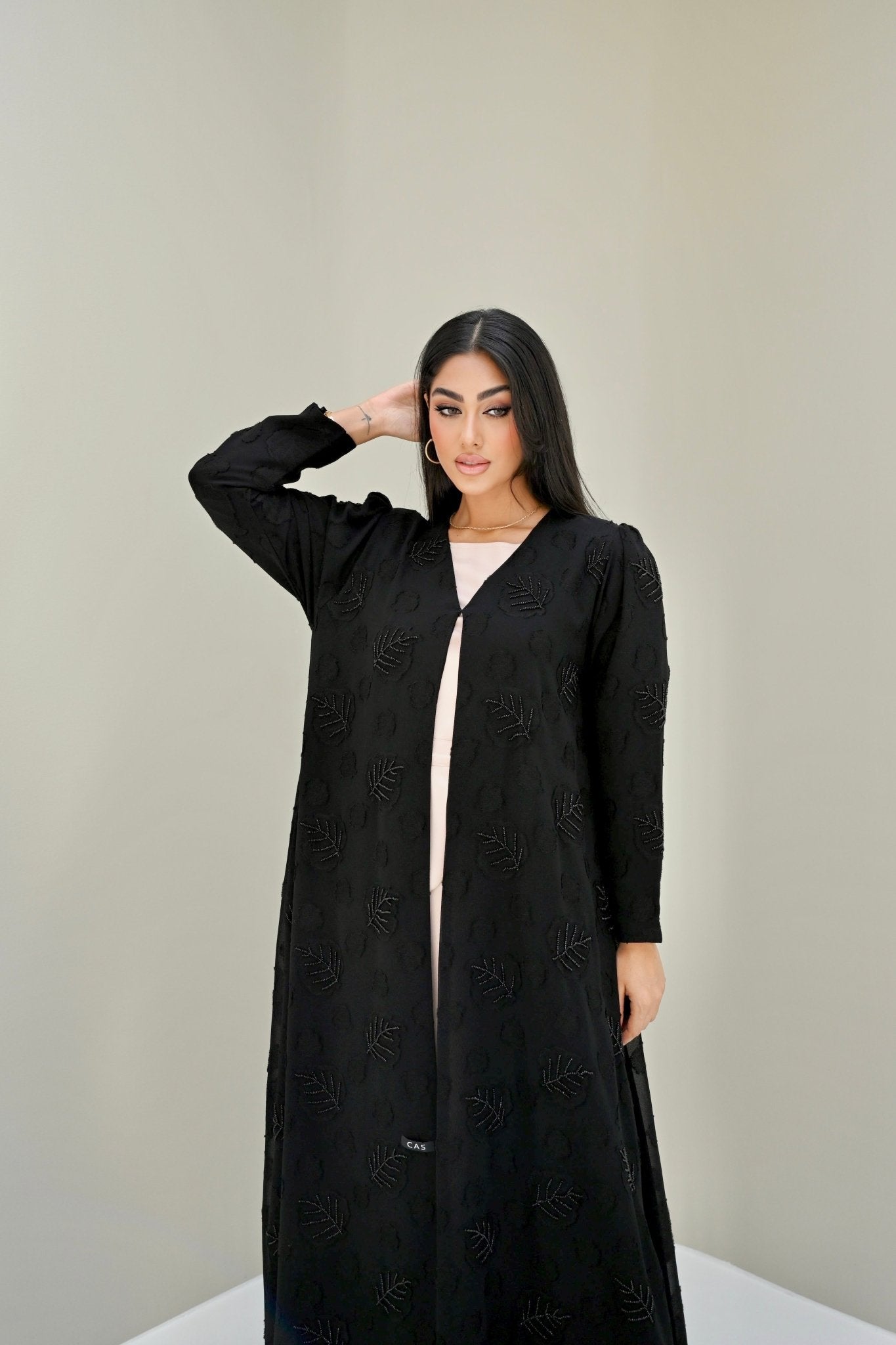 C 0522 Black Work Abaya