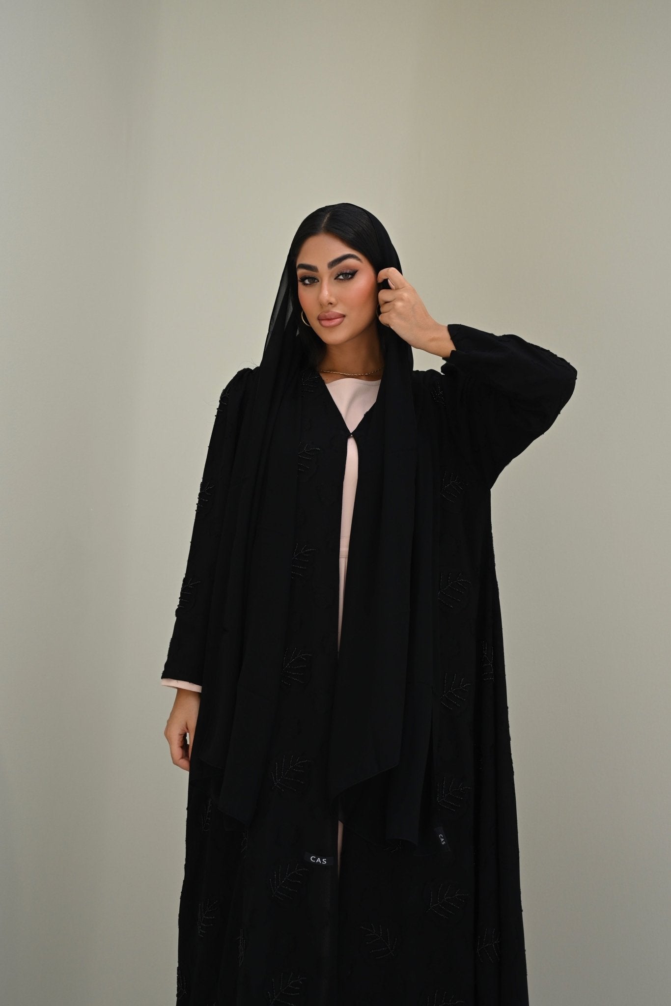 C 0522 Black Work Abaya