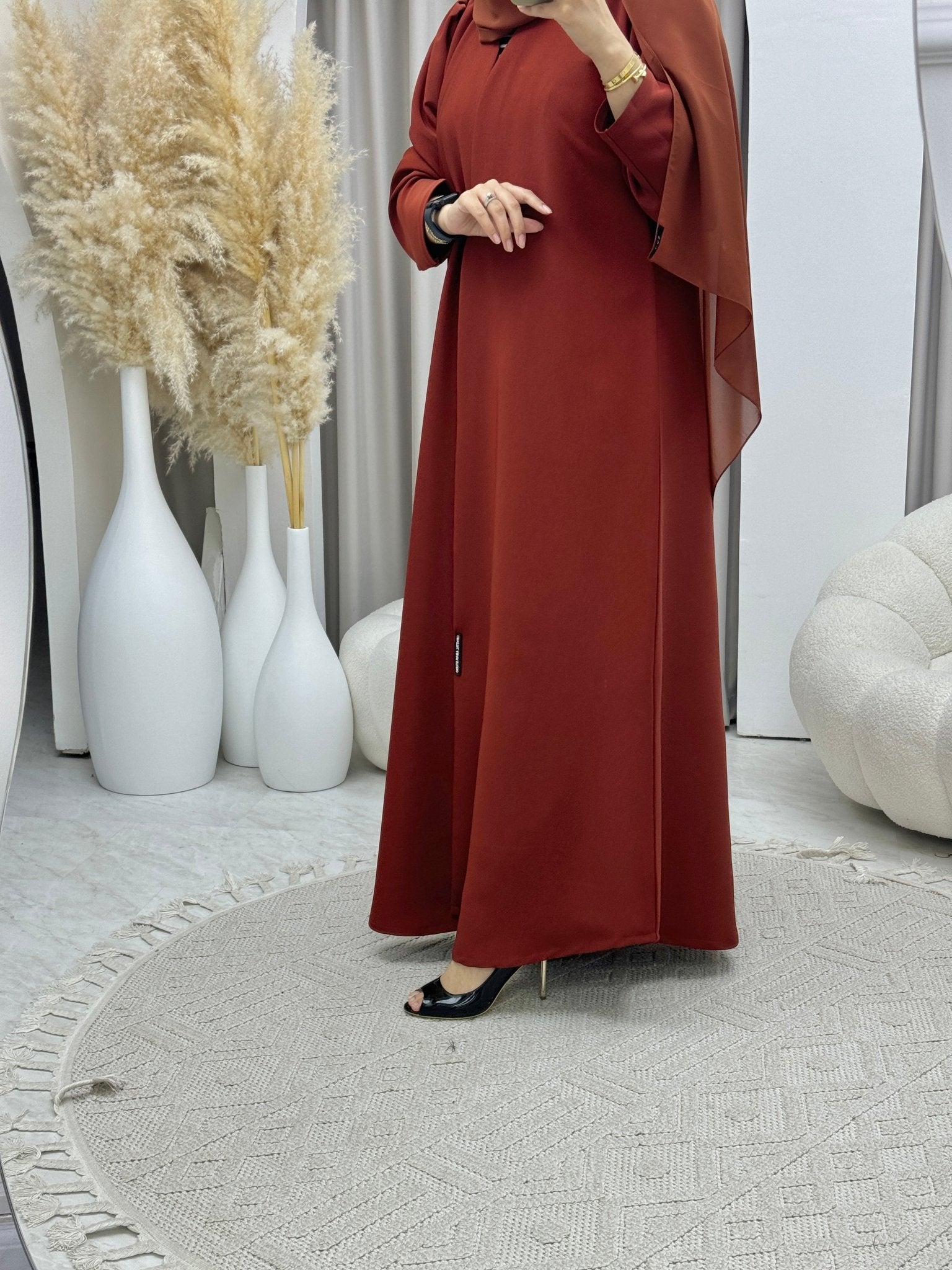 C 0558 Burnt Orange Abaya