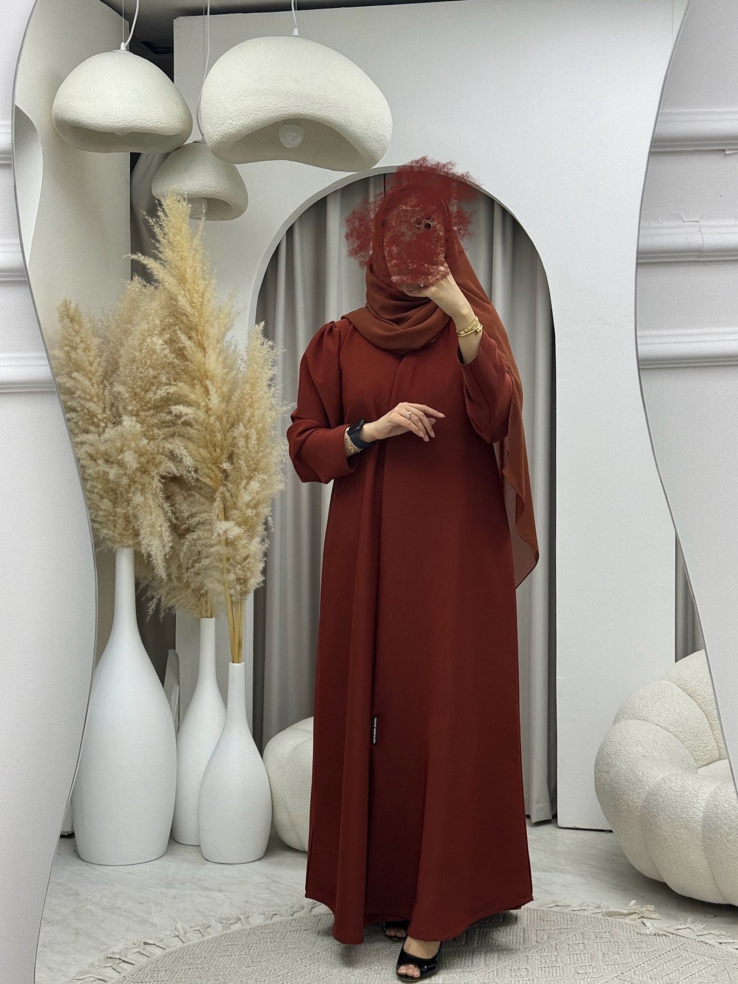 C 0558 Burnt Orange Abaya