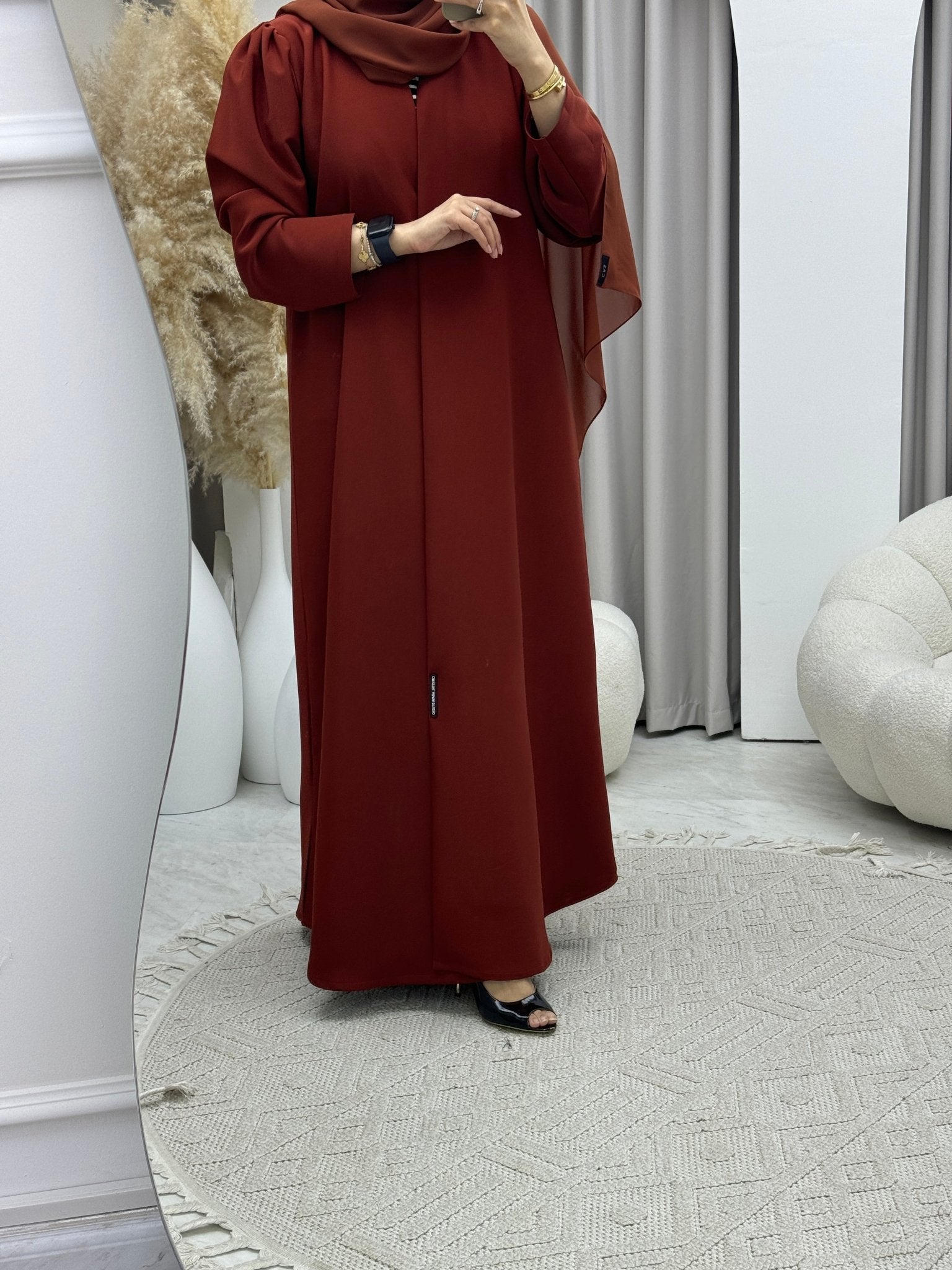 C 0558 Burnt Orange Abaya