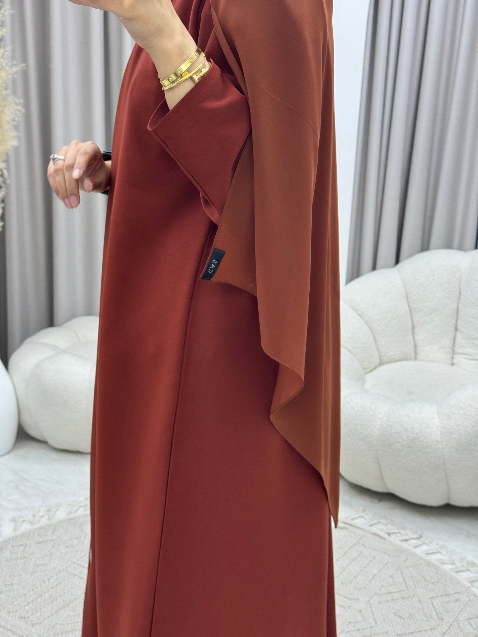 C 0558 Burnt Orange Abaya