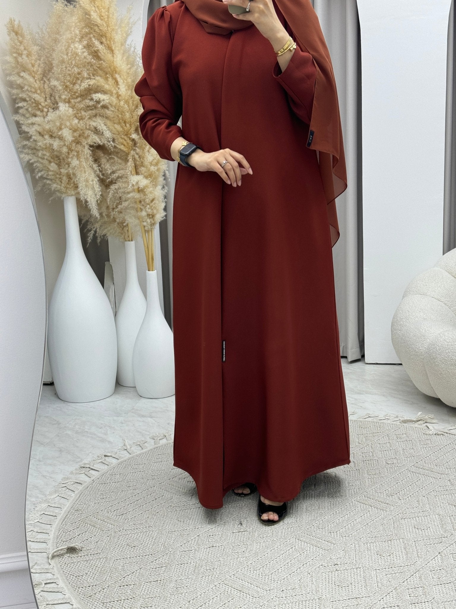 C 0558 Burnt Orange Abaya