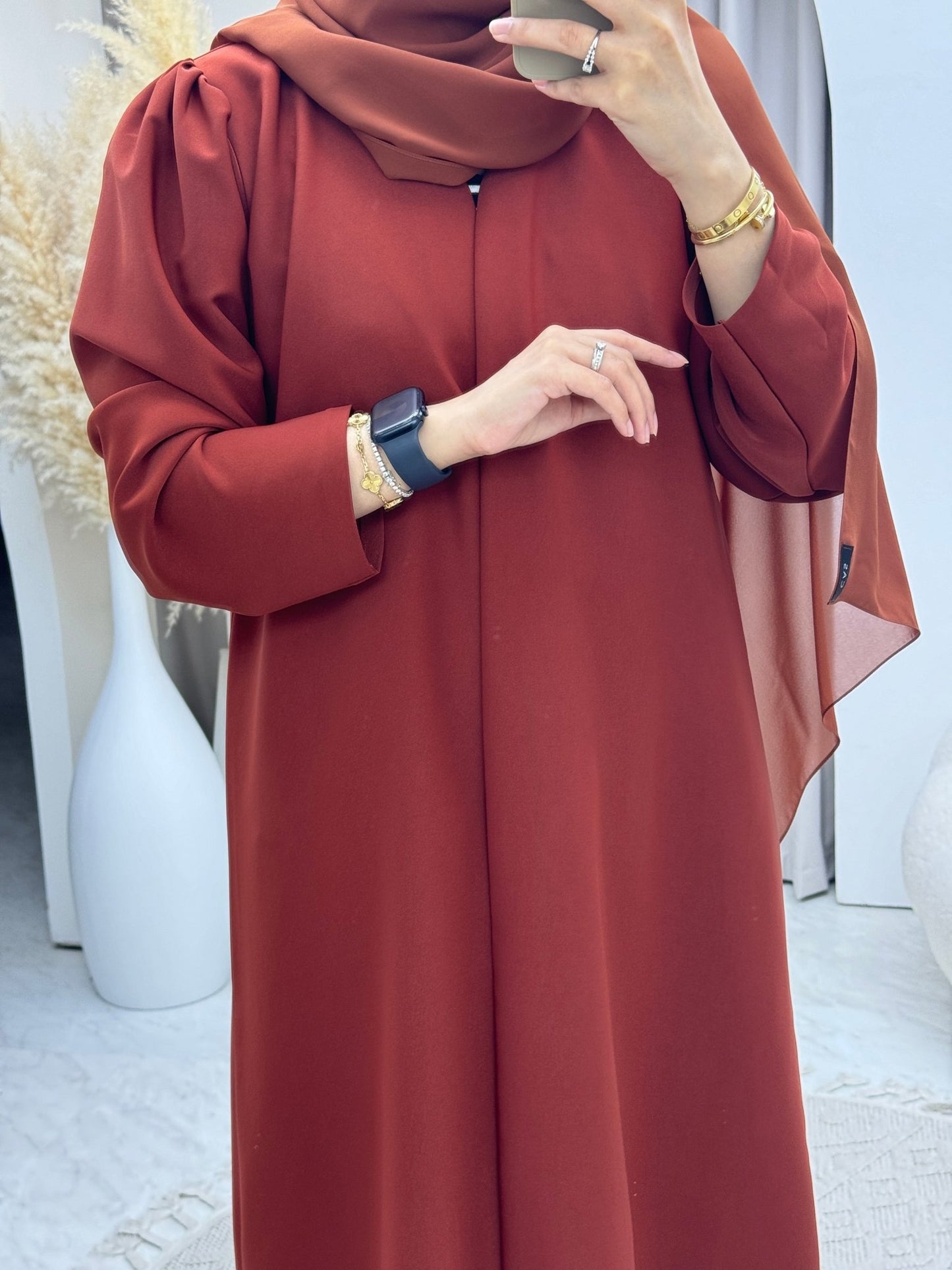 C 0558 Burnt Orange Abaya