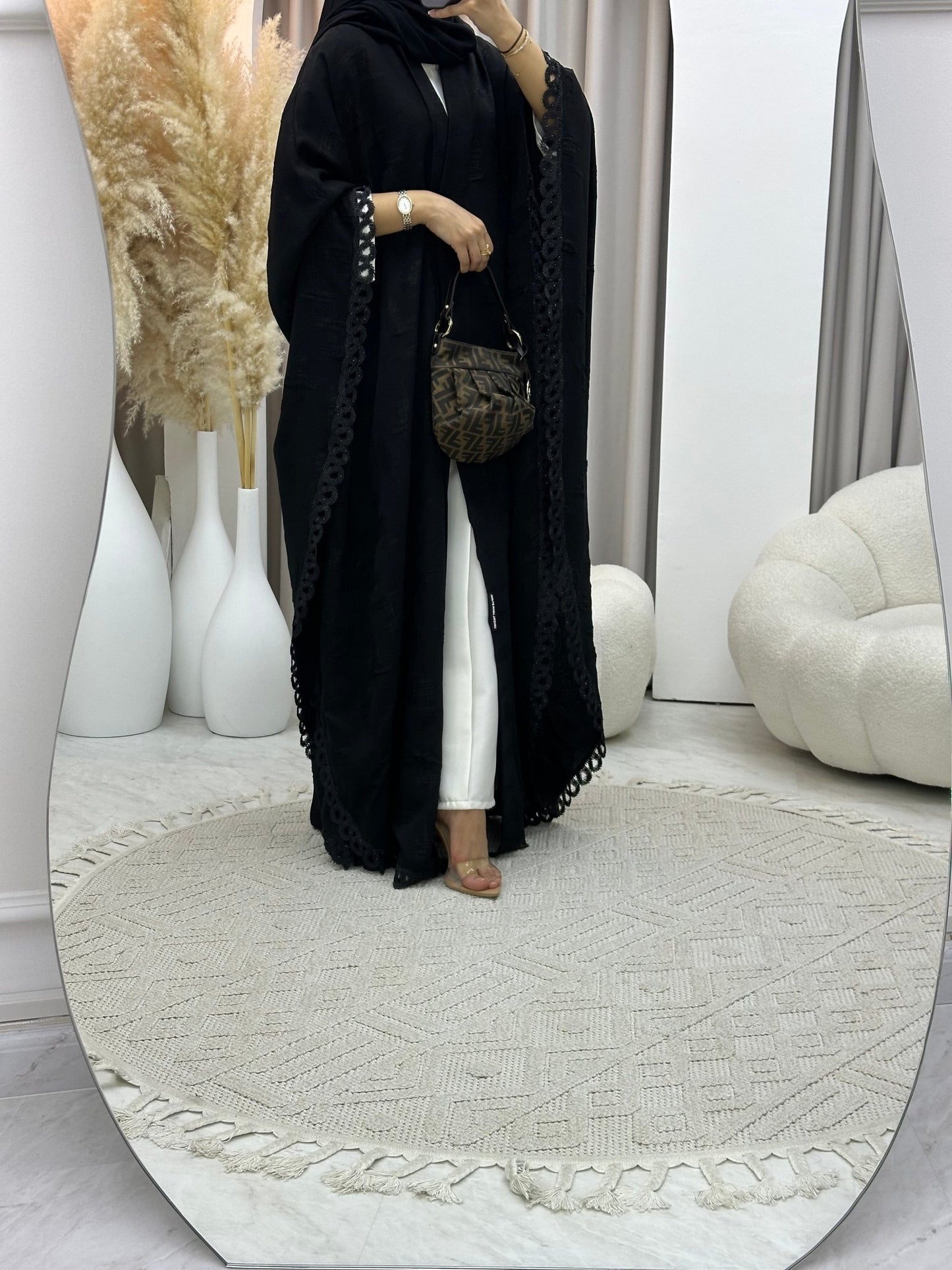 C 0577 Black Bisht Abaya