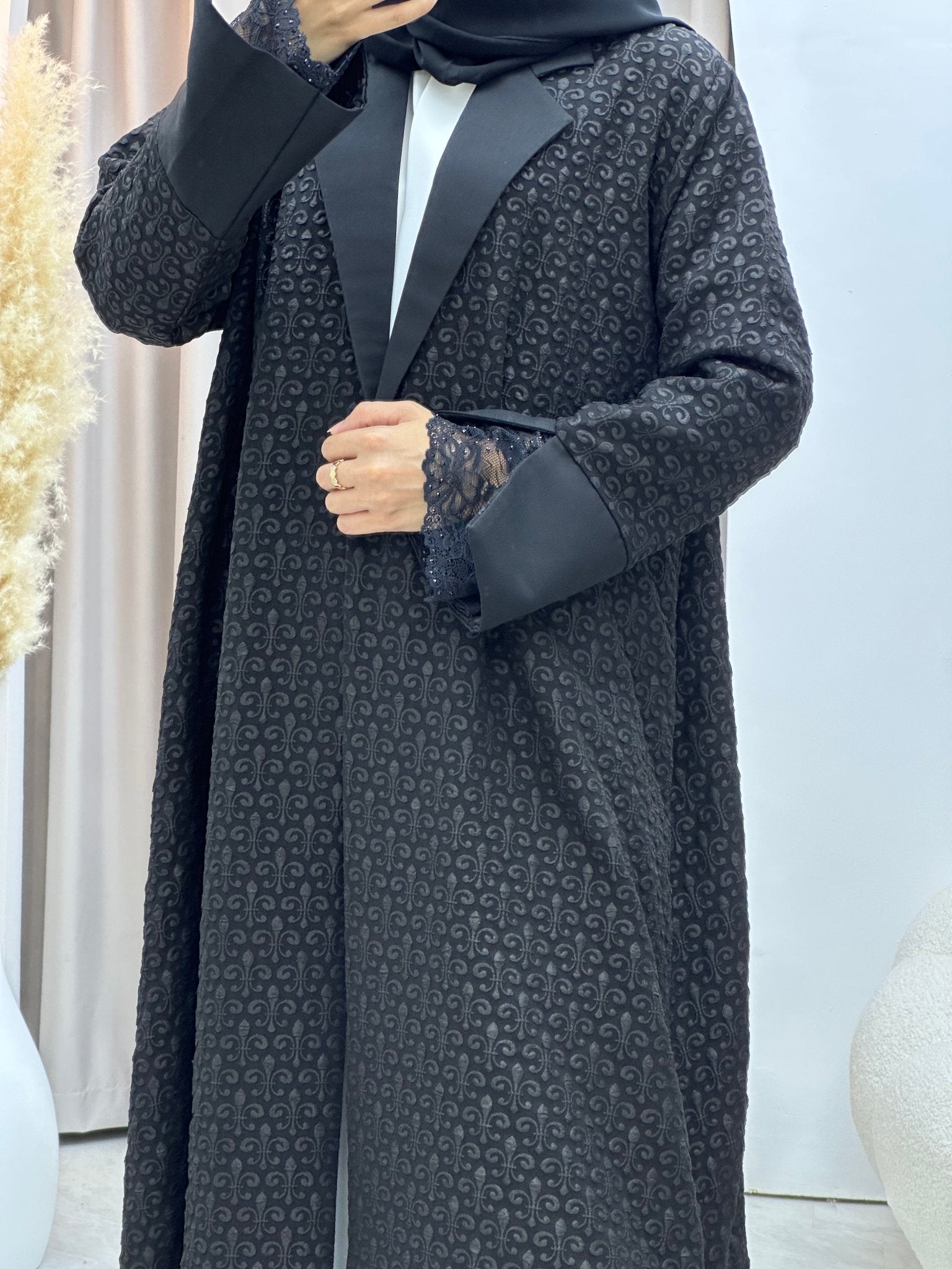 C 0578 Black Coat Abaya