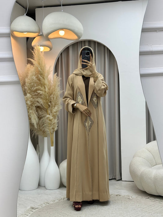 C 0581 Beige Work Abaya