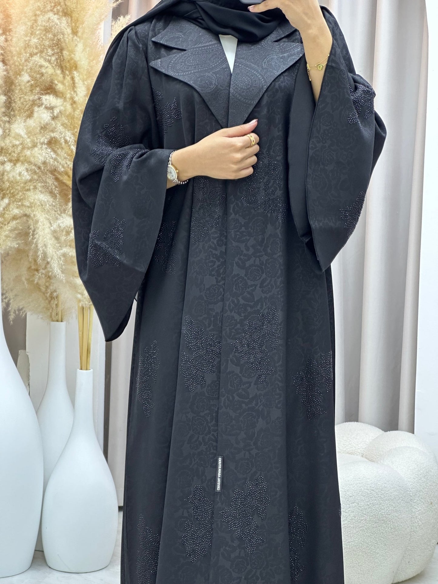 C 0589 Black Coat Abaya