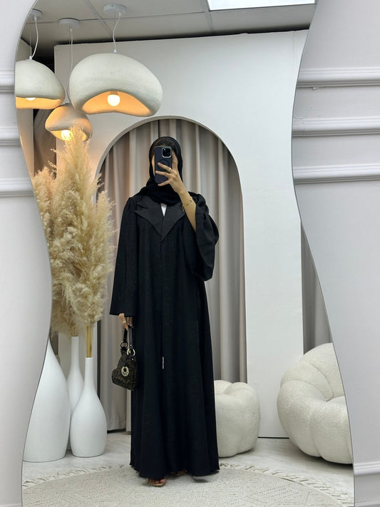 C 0589 Black Coat Abaya