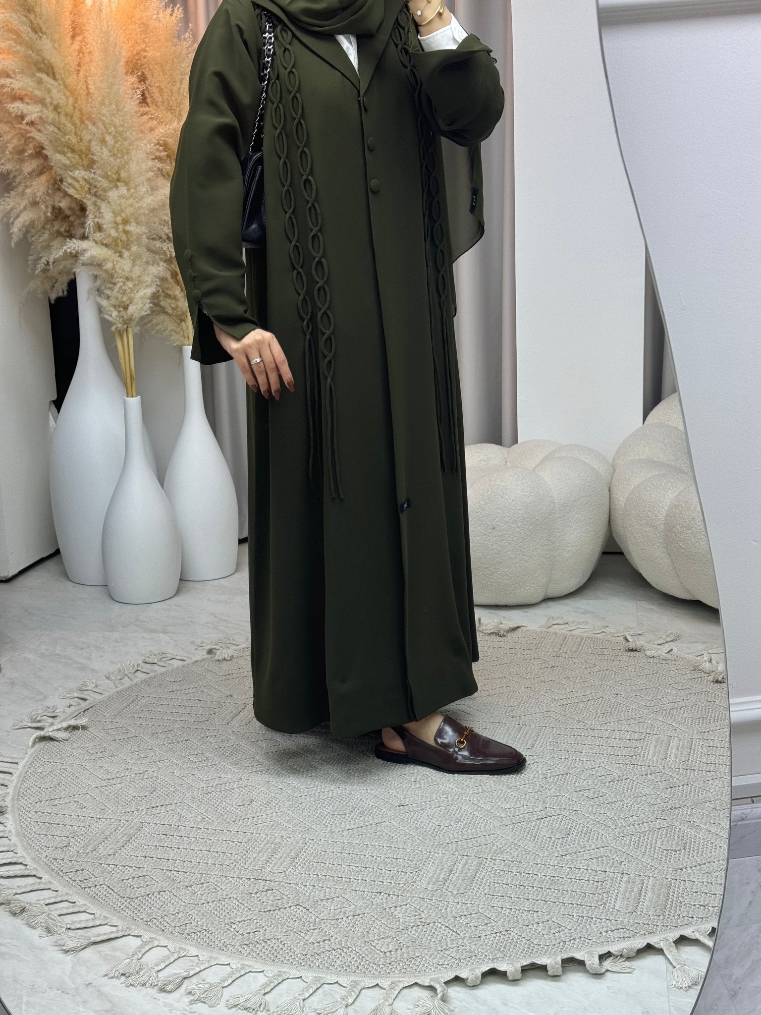 C 0593 Olive Coat Abaya