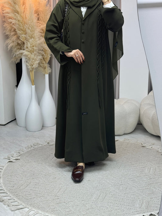 C 0593 Olive Coat Abaya