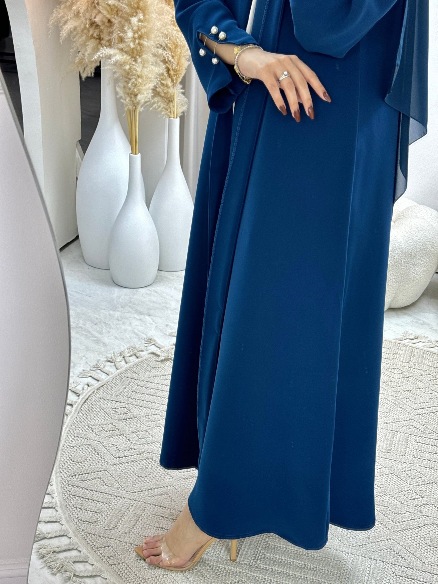 C 0594 Teal Pearl Abaya