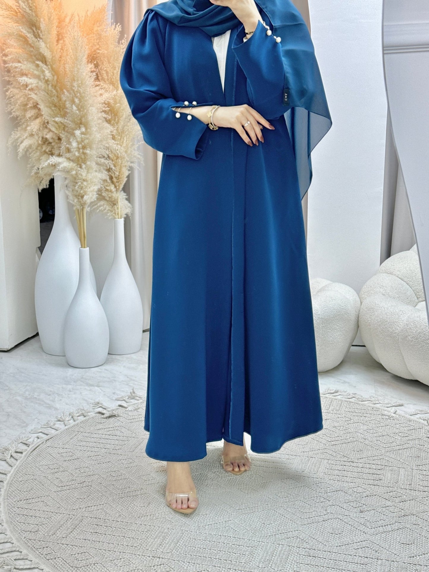 C 0594 Teal Pearl Abaya