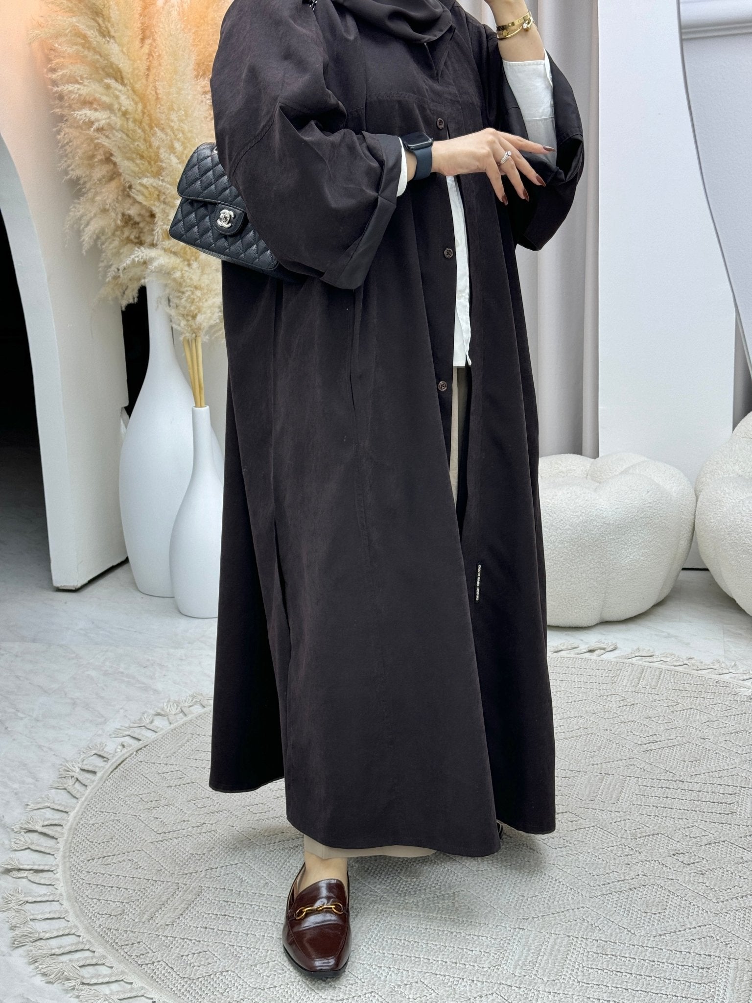 C 0595 Brown Oversized Abaya