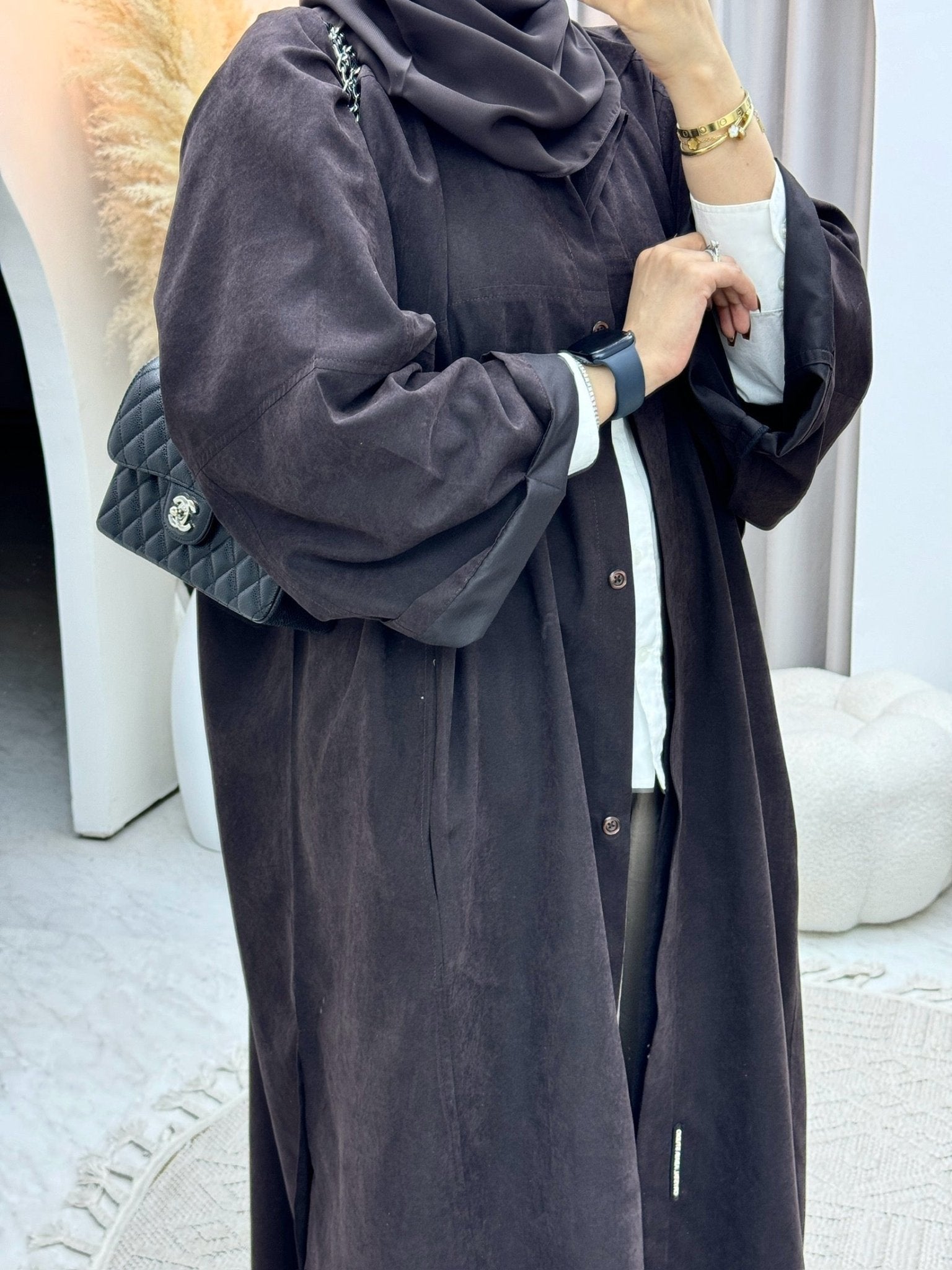 C 0595 Brown Oversized Abaya