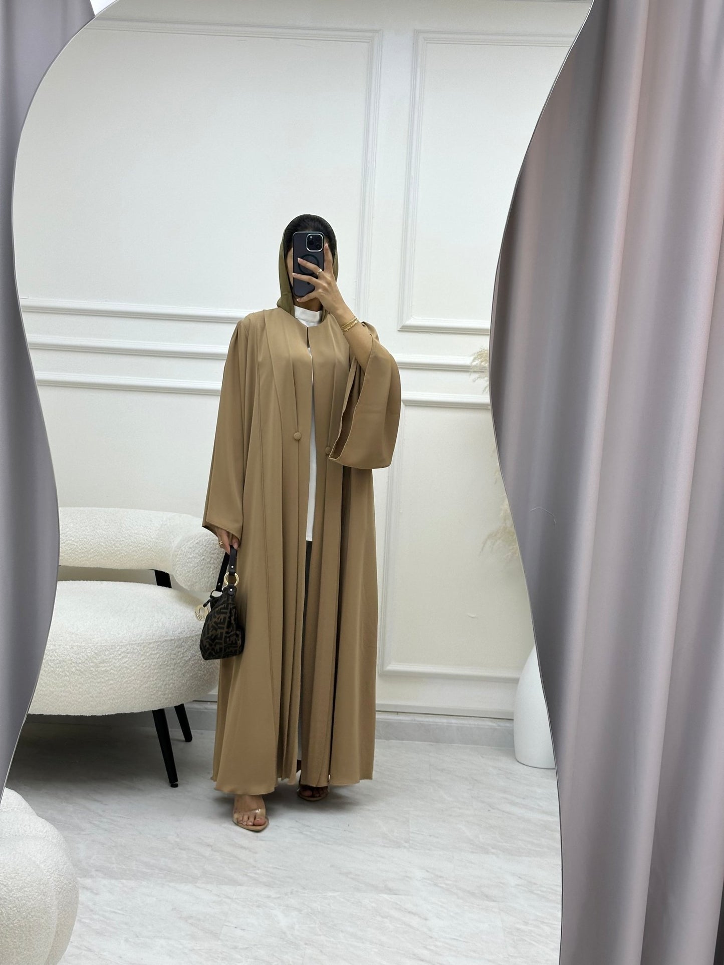 C 0604 - 02 Mustard Nada Abaya