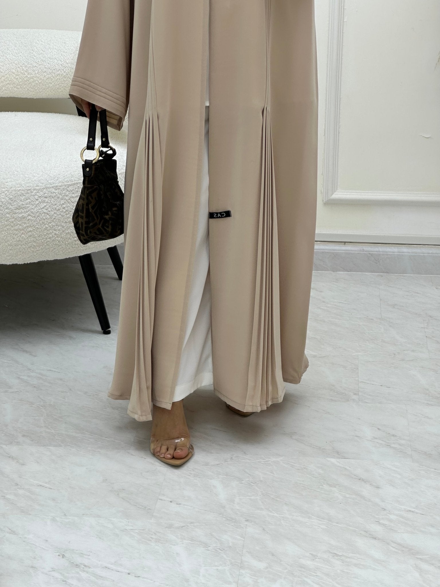 C 0605 - 01 Beige Abaya