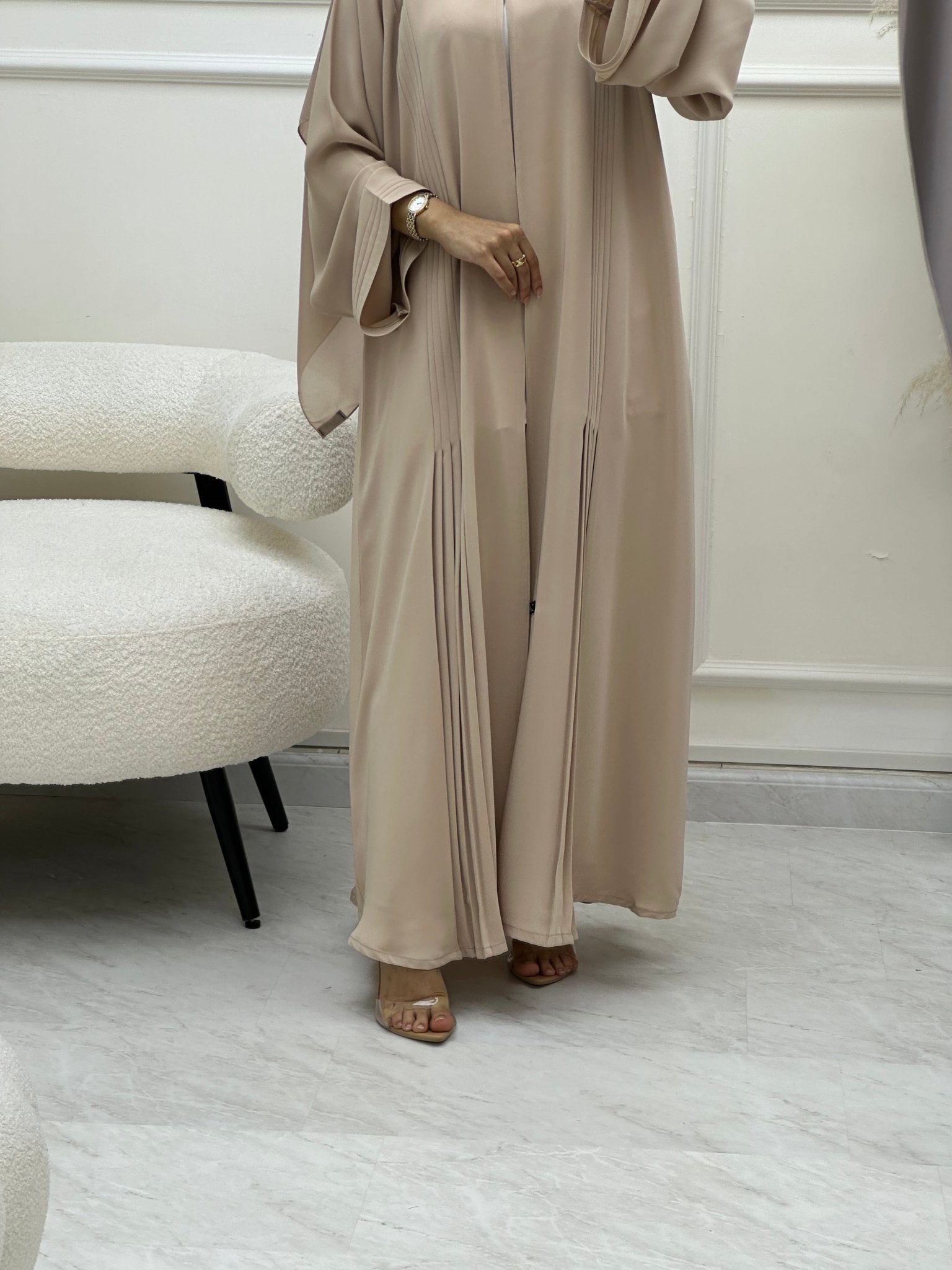 C 0605 - 01 Beige Abaya