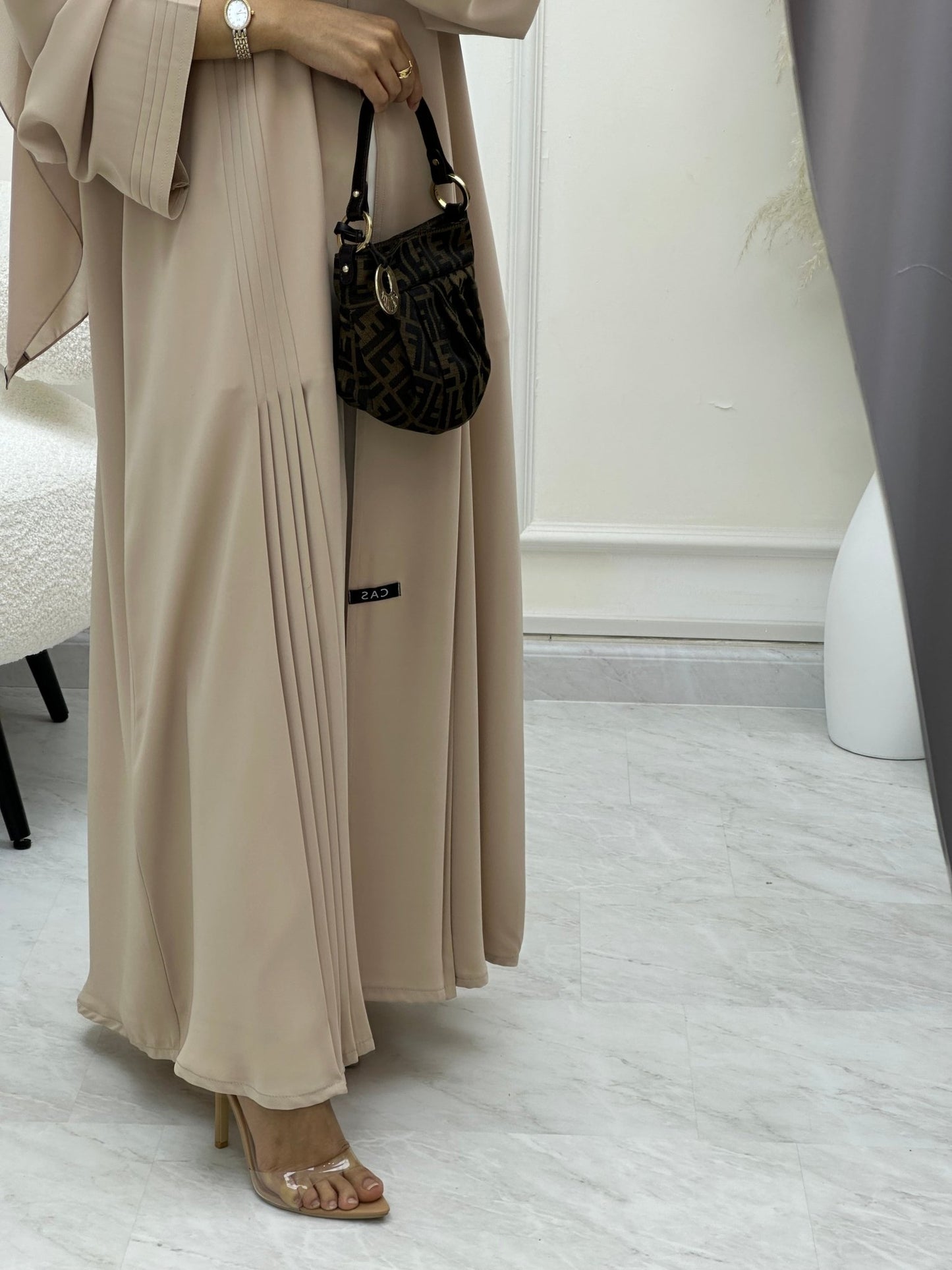 C 0605 - 01 Beige Abaya