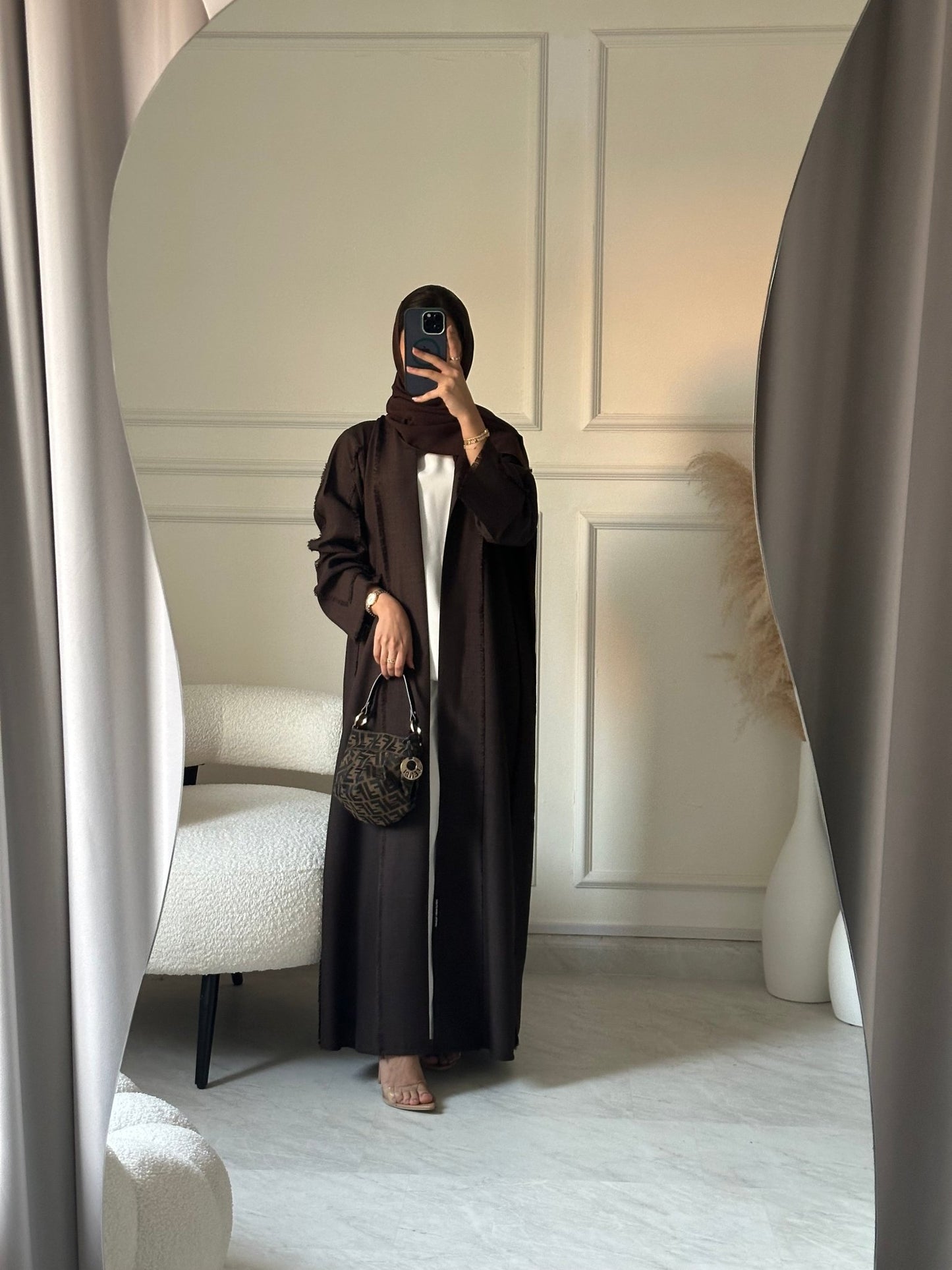 C 0609 Dark Brown Abaya