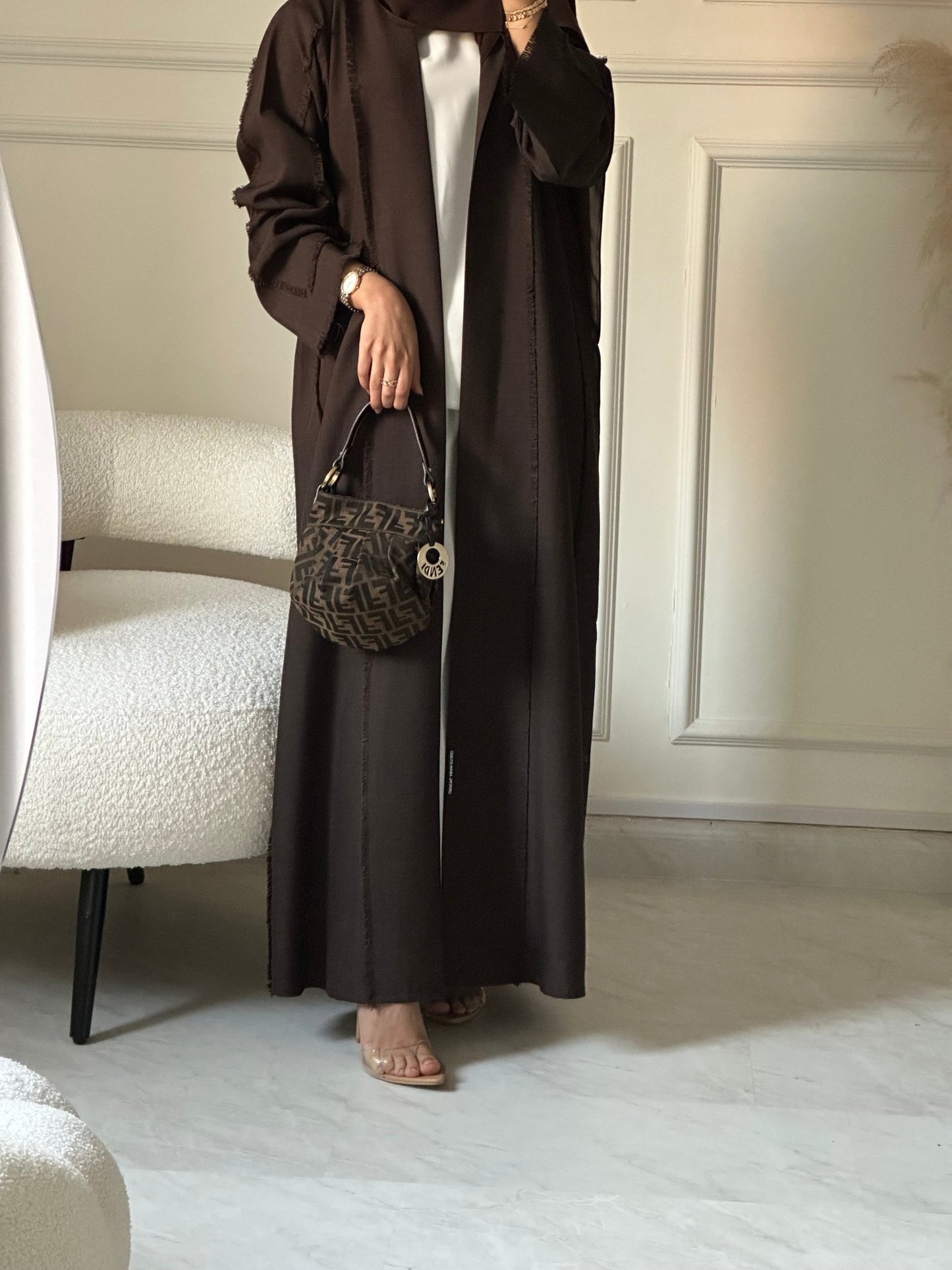 C 0609 Dark Brown Abaya