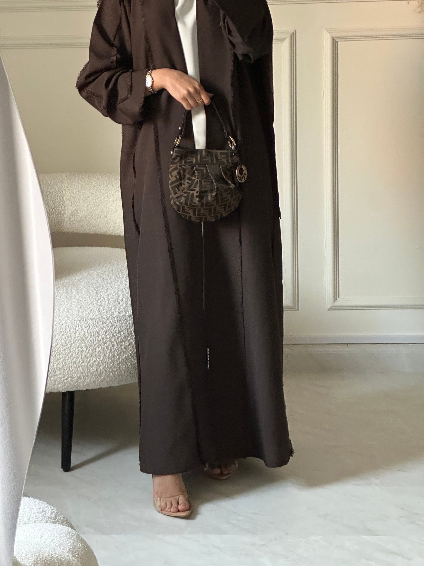 C 0609 Dark Brown Abaya