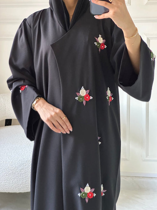 C 0612 Black Emirati National Day Abaya