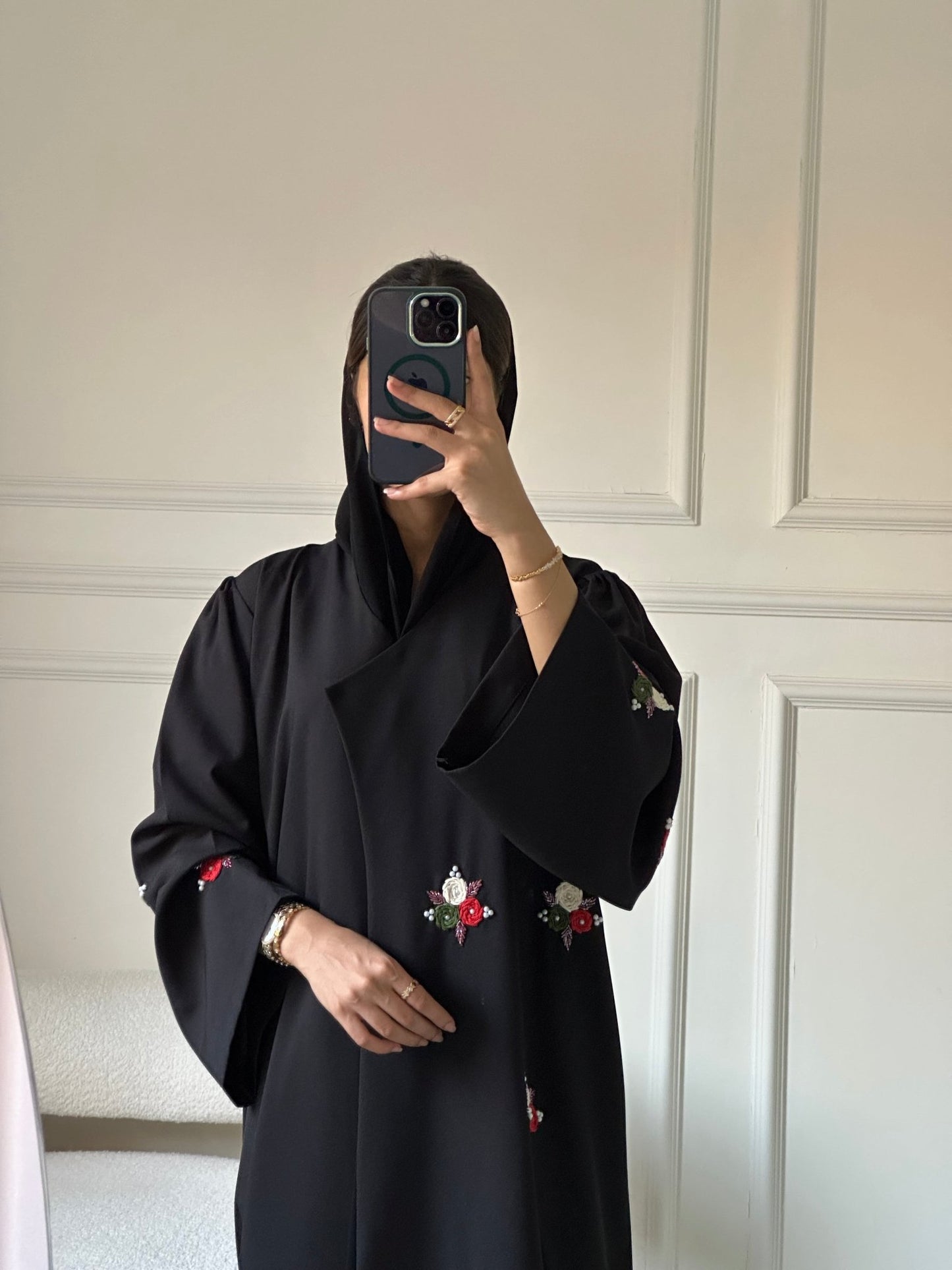 C 0612 Black Emirati National Day Abaya