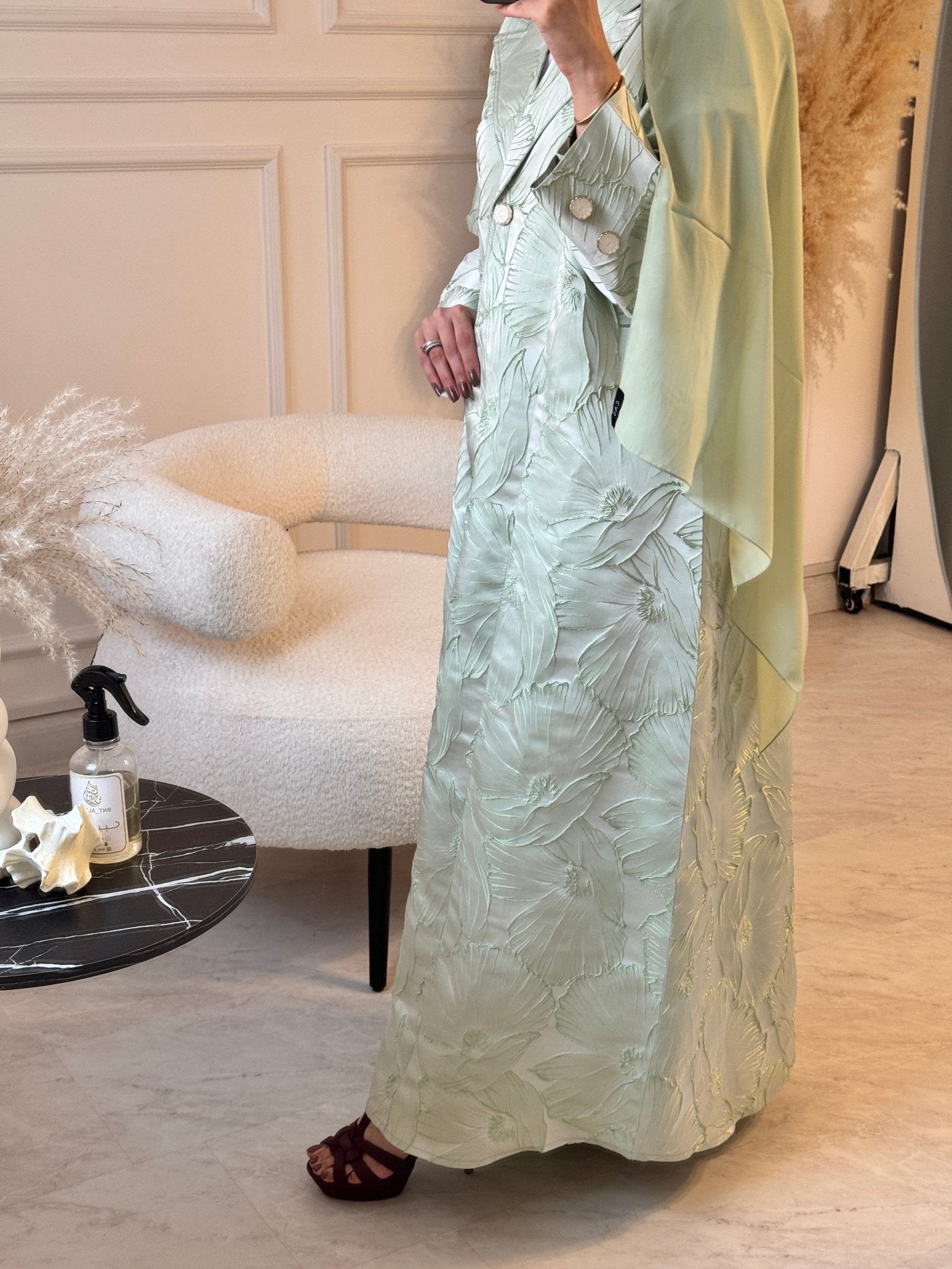 C 0622 Tea Green Abaya