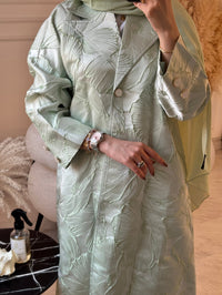 عباية خضراء بلون الشاي C 0622 - XS / 49
