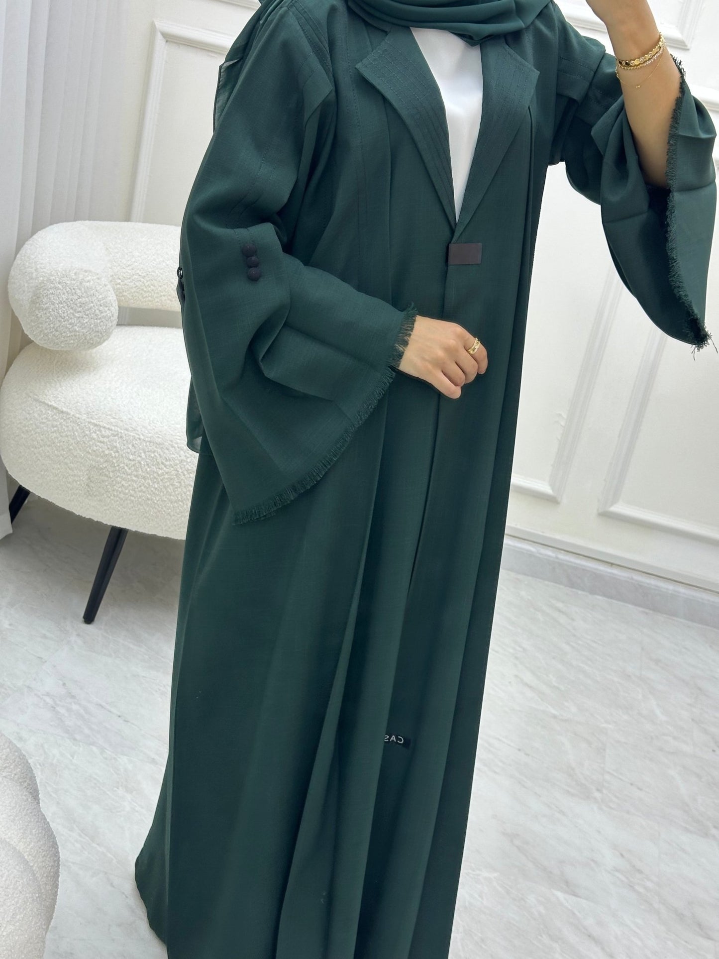 C 0631 Green Coat Abaya