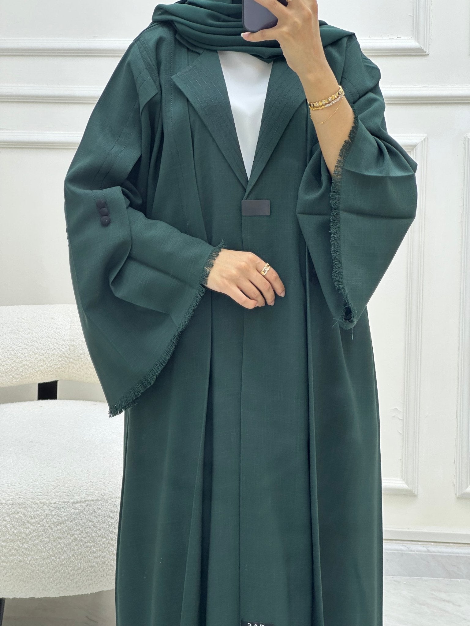 C 0631 Green Coat Abaya