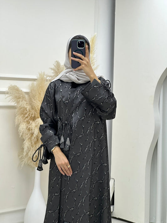 C 0634 - 03 Grey Ragged Abaya