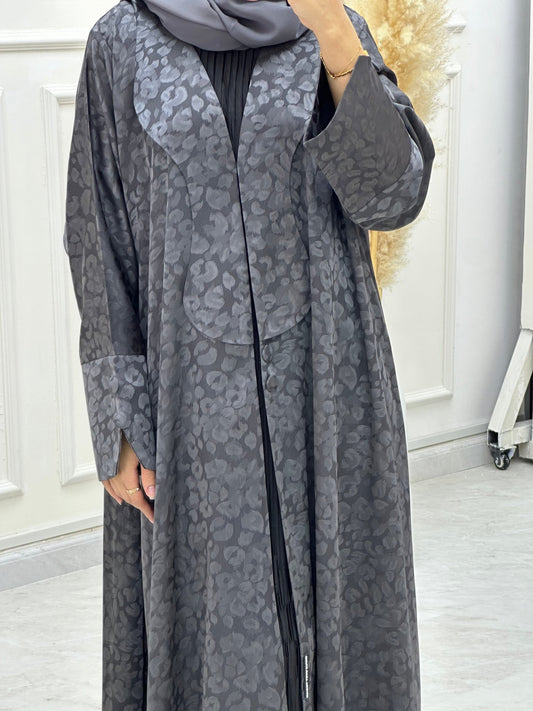 C 0635 - 04 Grey Printed Abaya