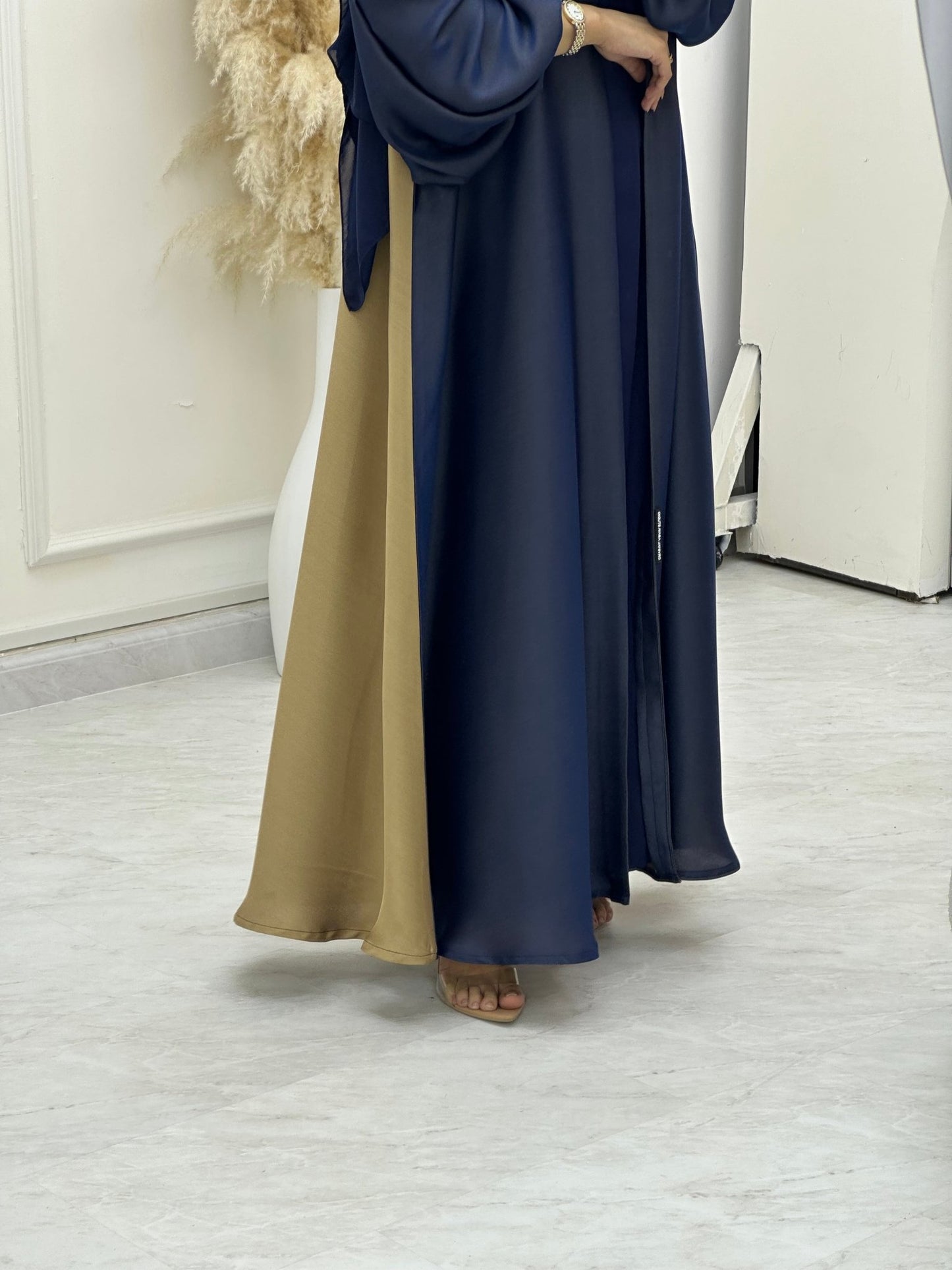 C 0646 Blue Gold Duotone Abaya