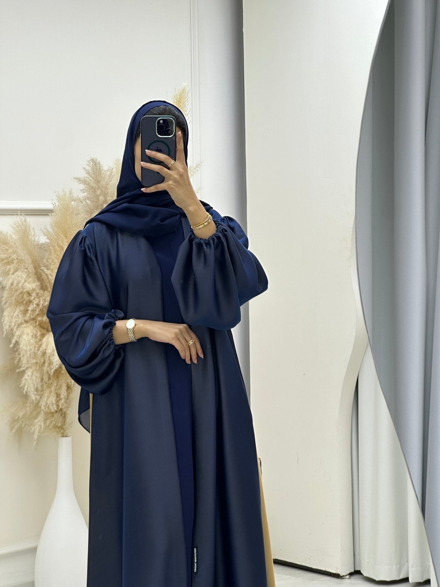 C 0646 Blue Gold Duotone Abaya