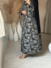 C 0649 Black Silver Abaya