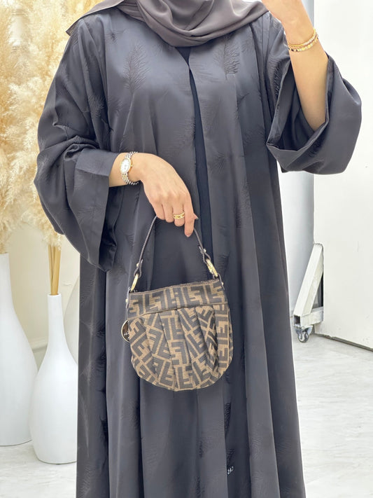 C 0653 - 01 Brown Printed Abaya