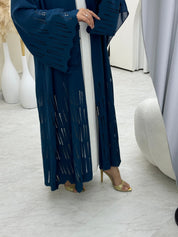 C 0658 Lasercut Teal Abaya
