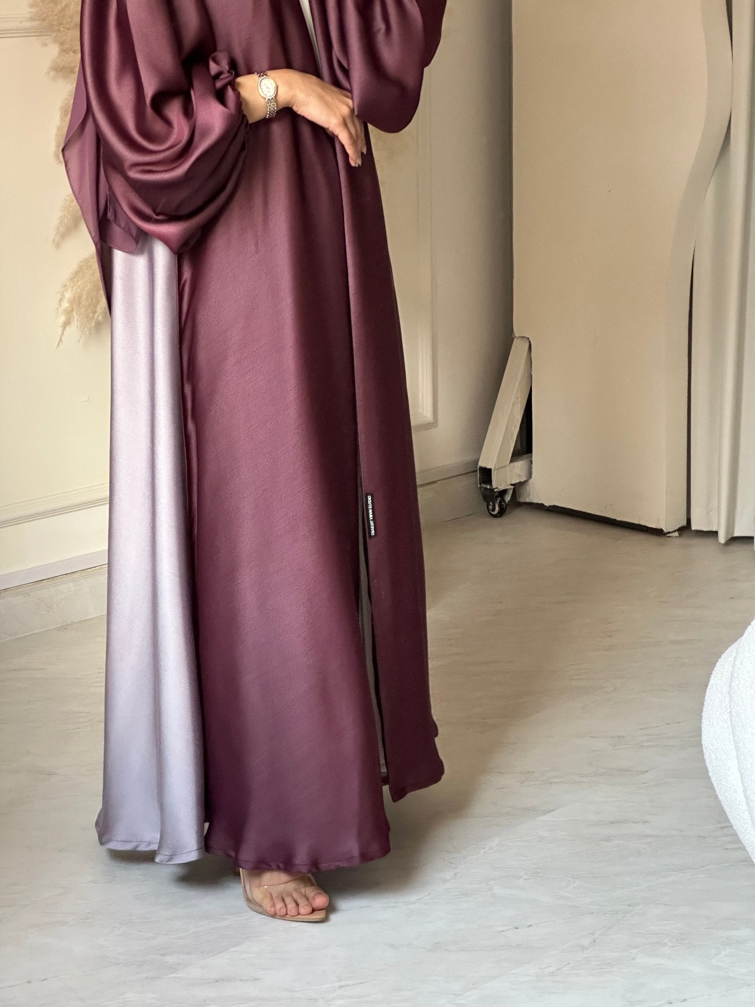 C 0659 Purple Grey Duotone Abaya