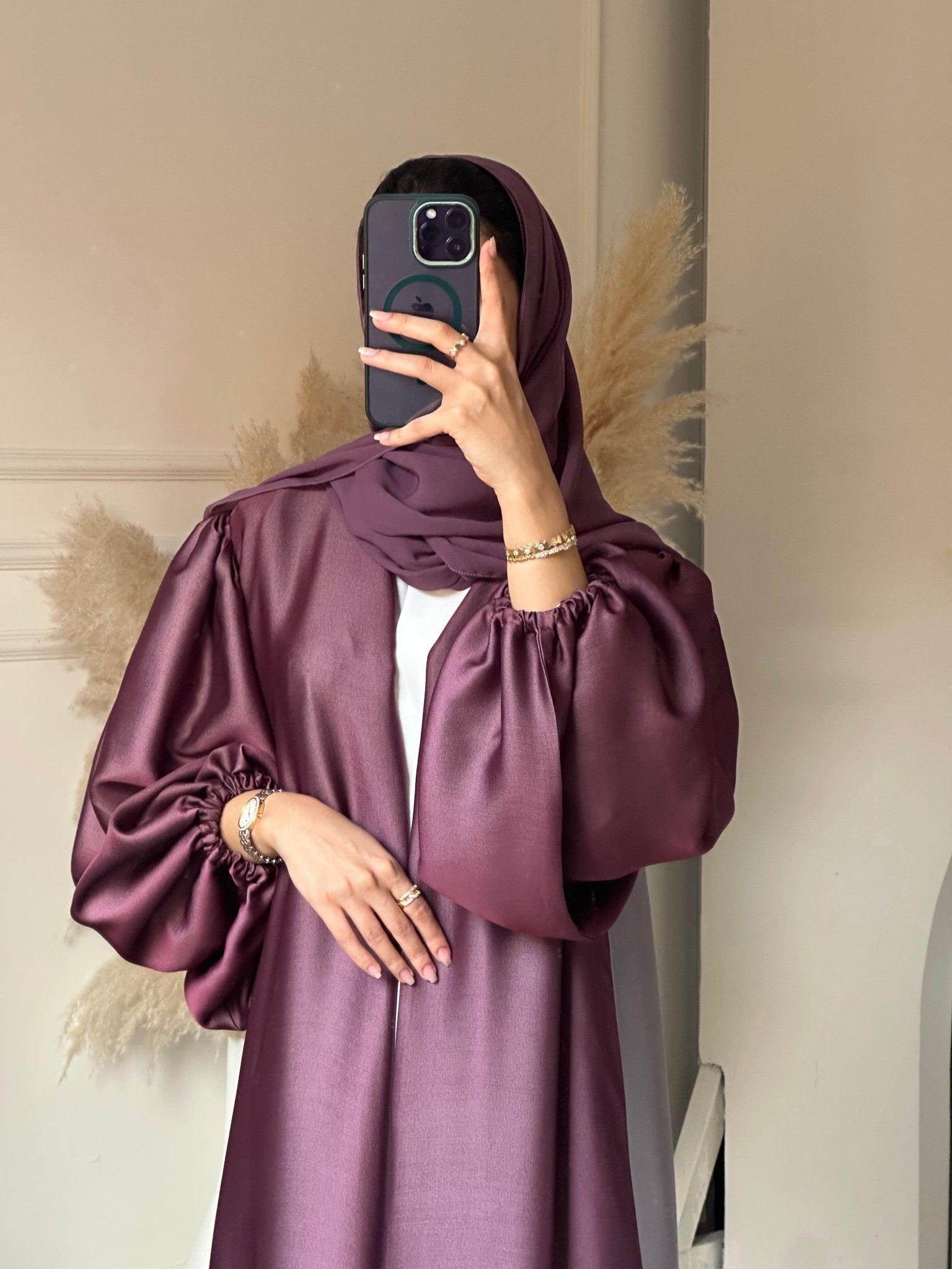 C 0659 Purple Grey Duotone Abaya