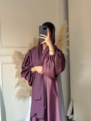 C 0659 Purple Grey Duotone Abaya