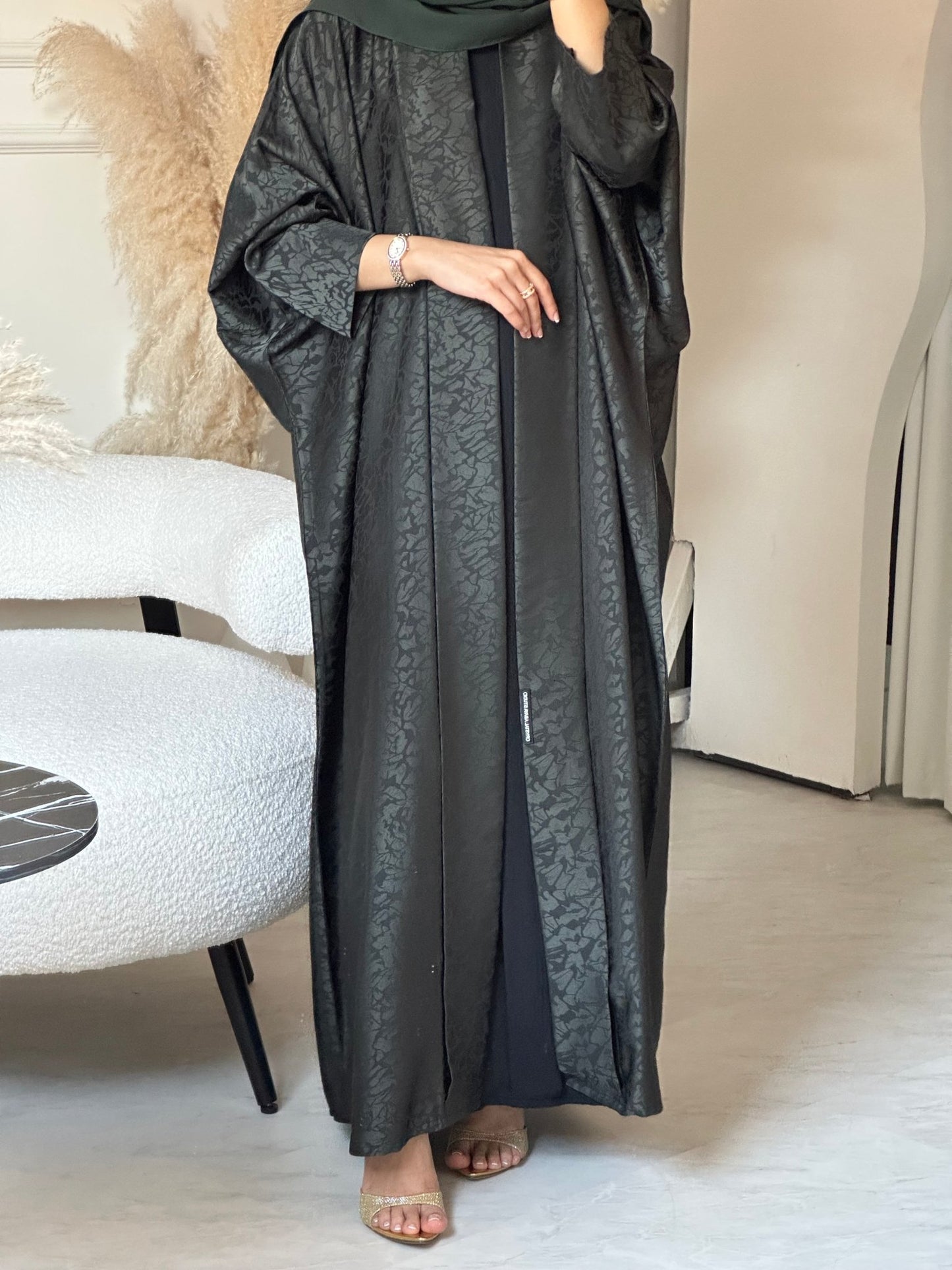 C 0680 - 03 Green Printed Abaya