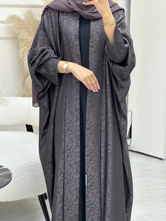 C 0680 - 05 Purple Printed Abaya