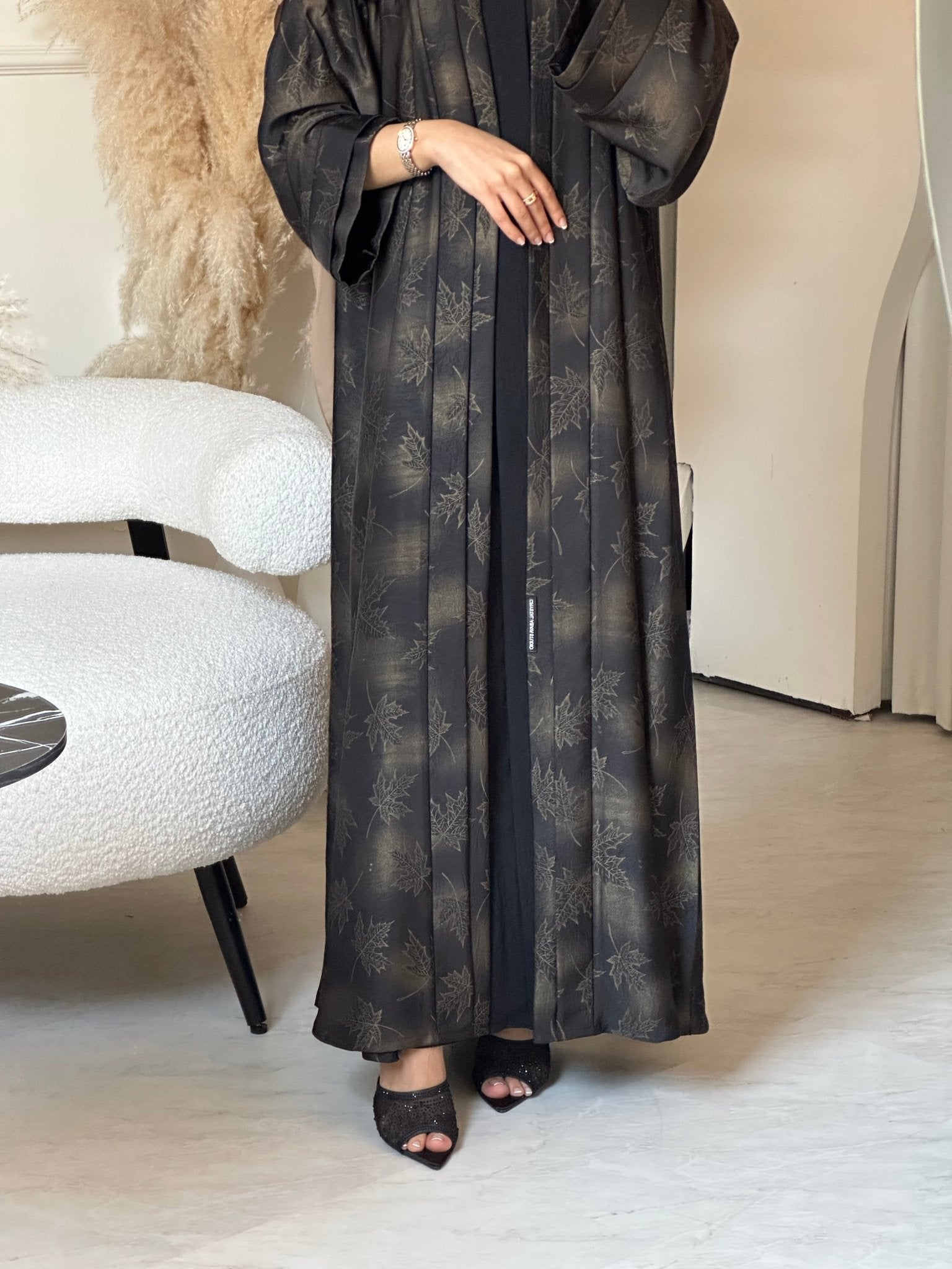 C 0682 - 01 Gold Metallic Printed Abaya