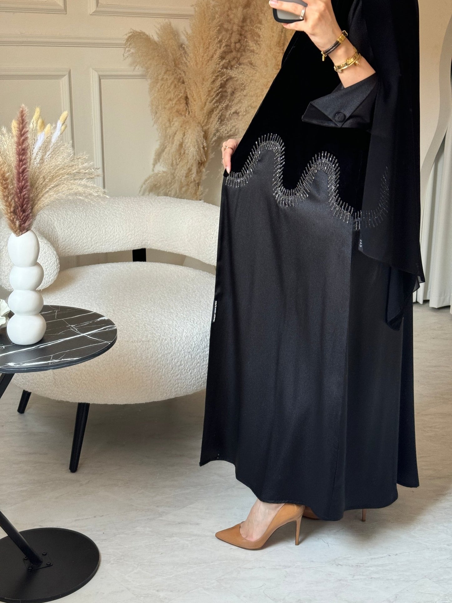 C 0686 Black Velvet Winter Abaya