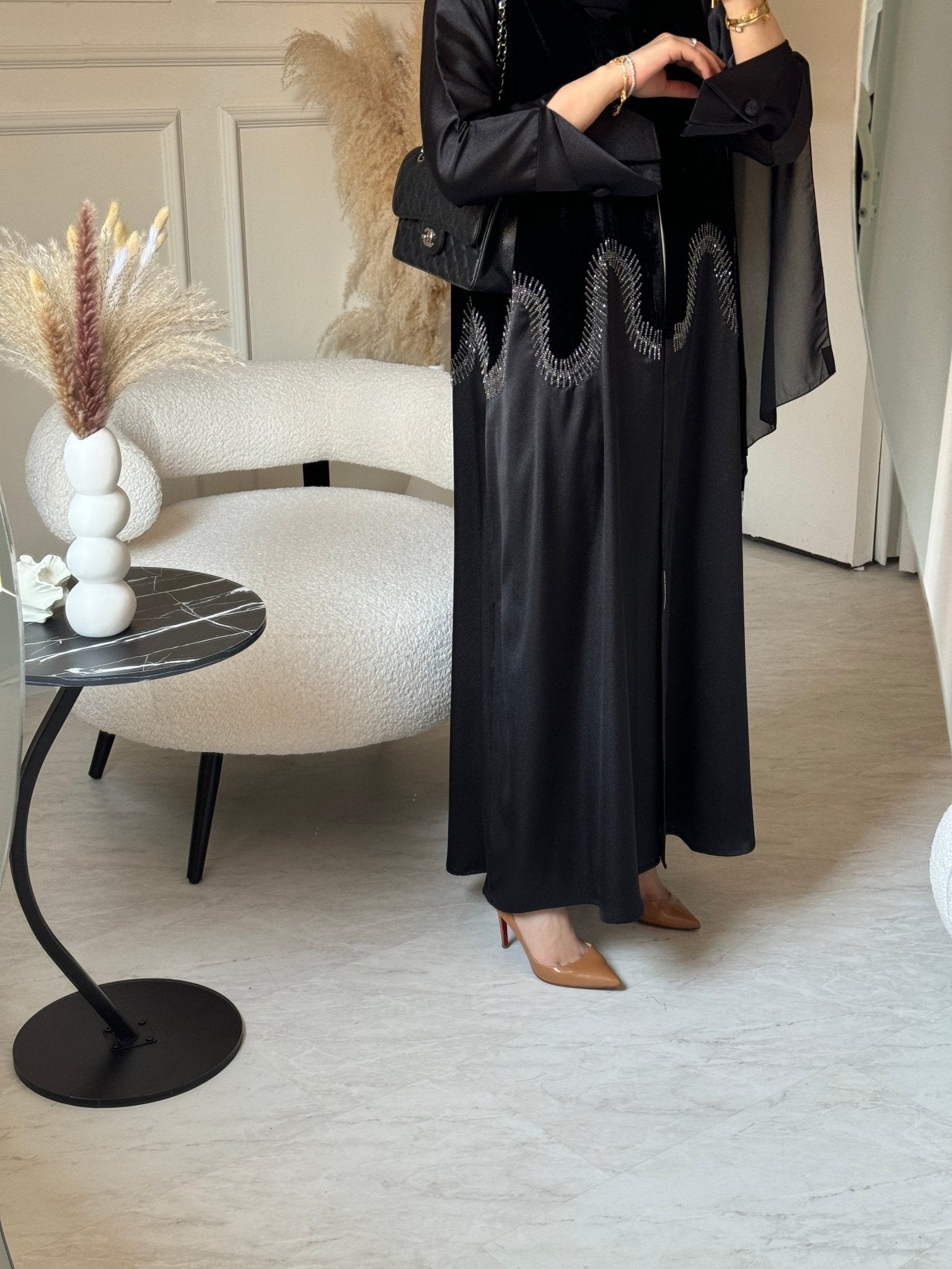 C 0686 Black Velvet Winter Abaya