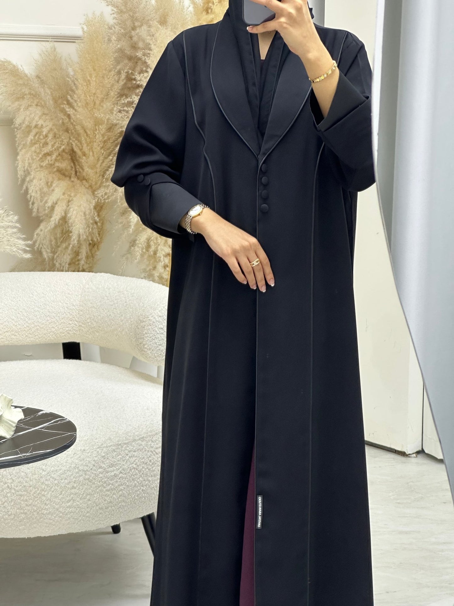 C 0688 Black Coat Ramadan Abaya