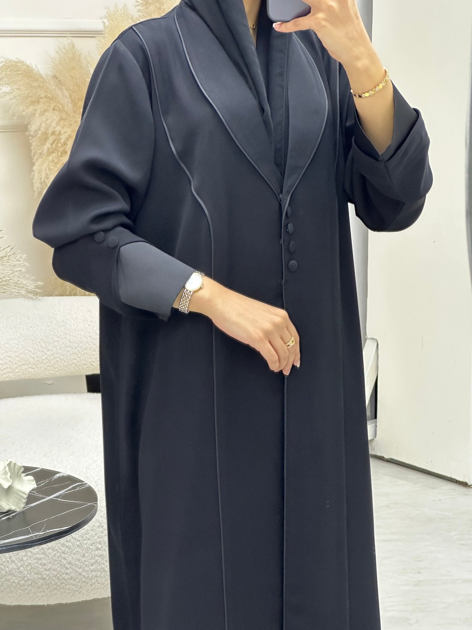 C 0688 Black Coat Ramadan Abaya