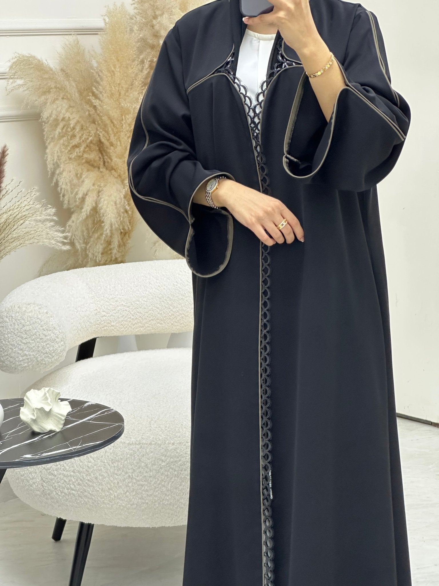 C 0690 Black Ramadan Abaya